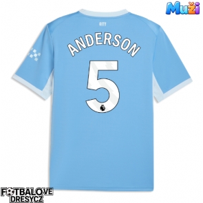 Manchester City Elliot Anderson #5 Domácí Dres 2026-27 Krátký Rukáv Manchester City Elliot Anderson #5 Domácí Dres 2026-27 Krátký Rukáv